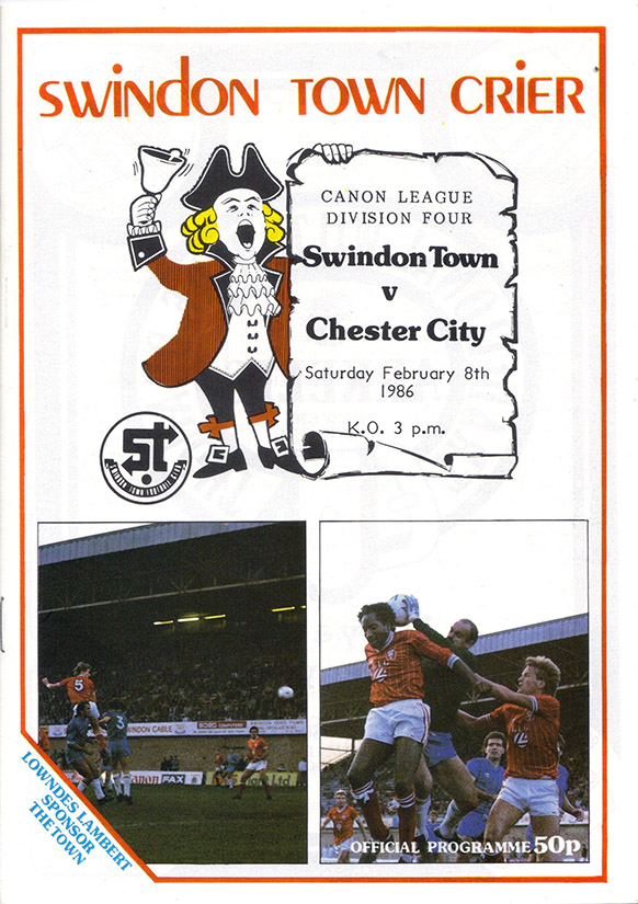 <b>Tuesday, April 8, 1986</b><br />vs. Chester City (Home)